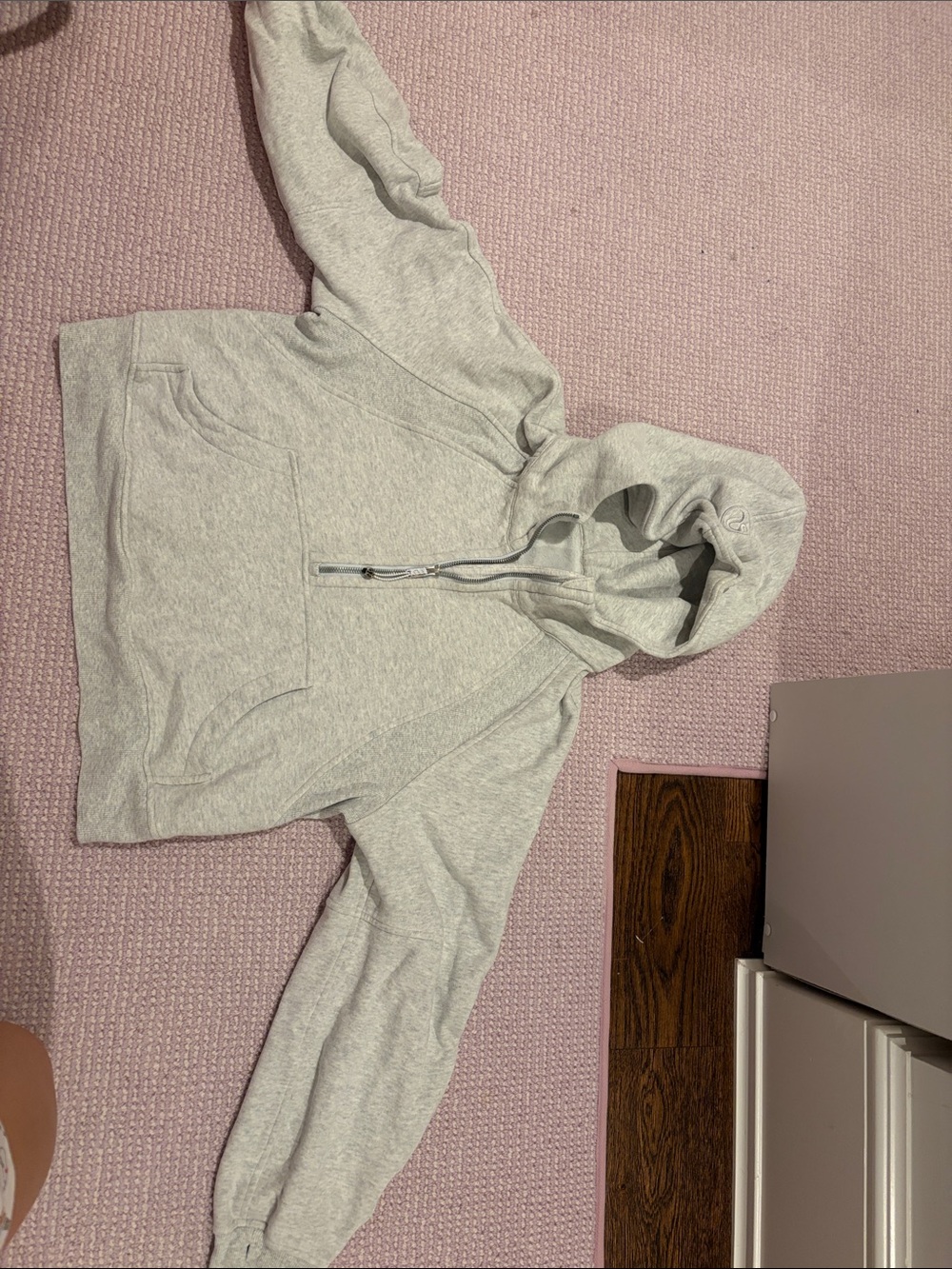 lululemon athletica Light Gray Half-Zip Hoodie